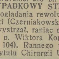 Przypadkowy strzał, 1939