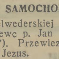 Pod samochodem, 1939