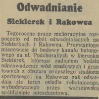 Odwadnianie Siekierek, 1939