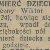 Śmierć dziecka, 1939