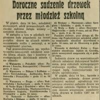 Doroczne sadzenie drzewek, 1939