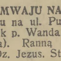 Z tramwaju na bruk, 1939