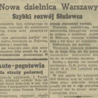 Szybki rozwój Służewca, 1939