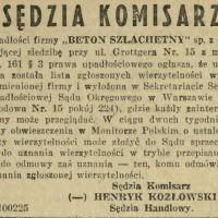 Upadł  Beton Szlachetny, 1939