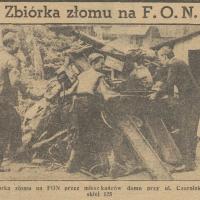 Zbiórka złomu Zbiórka złomu, 1939