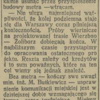 Metro koniecznością, 1939