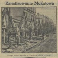 Kanalizowanie Mokotowa, 1939