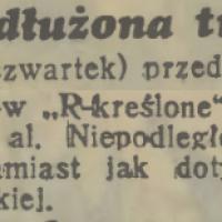Przedłużona trasa, 1939