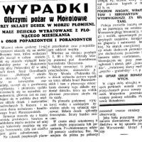 Pożar w składzie desek, 1939