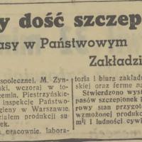 Mamy dość szczepionek, 1939