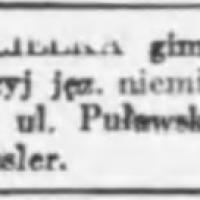Lekcje niemieckiego, 1939