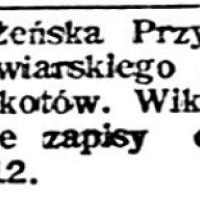 Szkoła trykotarska, 1940