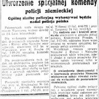Utworzenie komendy, 1940