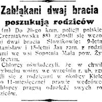 Bracia poszukują rodziców Bracia poszukują rodziców