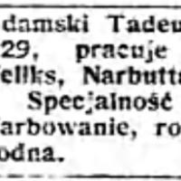Fryzjer damski Tadeusz Fryzjer damski Tadeusz, 1941
