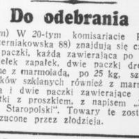 Paczki do odebrania, 1941
