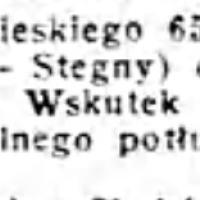 Wypadek w al. Sobieskiego, 1941