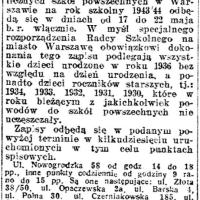 Zapisy do szkół, 1943