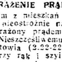 Porażenie prądem Porażenie prądem, 1943