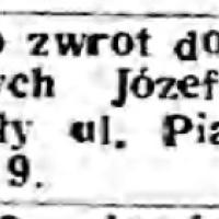 Proszę o zwrot dokumentów, 1943