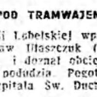 Pod tramwajem, 1943