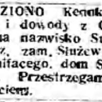 Skradziono kennkartę, 1943