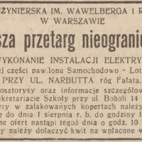 Szkoła ogłasza przetarg, 1946