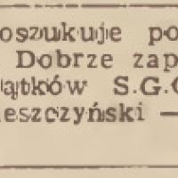 Urzędnik poszukuje pokoju, 1947