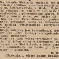 Bolączki Siekierek, 1951