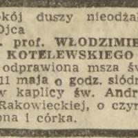 Ś. P. Włodzimierz Kotelewski, 1956