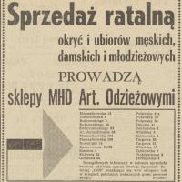 Sklepy MHD, 1958