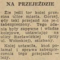 Na przejeździe Na przejeździe, 1958