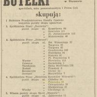 Skup butelek, 1958