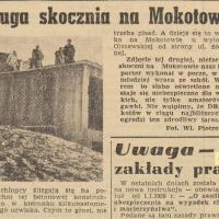 Druga skocznia Druga skocznia, 1958