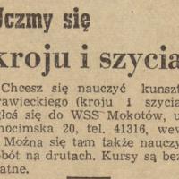 Uczmy się kroju i szycia, 1958