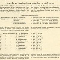 Wzorowe ogródki, 1960