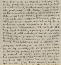 Pokój Tobie szanowny cieniu, 1840