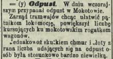 Odpust w Mokotowie, 1883