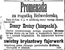 Eroina i brylantowy fajerwerk, 1891