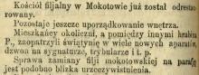 Kościół mokotowski odrestaurowany. 1893.