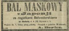 Bal maskowy, 1897