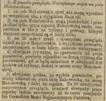 Car jedzie. Objazdy. 1897