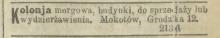 Kolonja morgowa, 1899