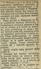 Pożar. Brak wody. 1899.