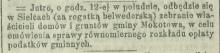 O podatkach, 1903