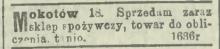 Sprzedam sklep, 1903
