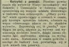 Korzyści z powodzi, 1903
