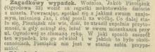 Tajemniczy wypadek, 1904
