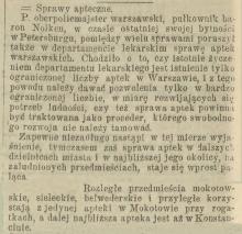 Za mało aptek, 1904