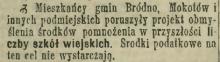 Pomnożenie szkół wiejskich, 1905